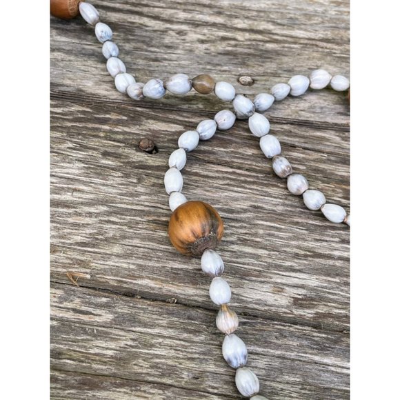 Vintage Hippy Festival HUGE Medallion Seed/Nuts Pendant NEcklace - Picture 4 of 11